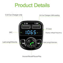 Carregador Carro Transmissor Fm Bluetooth Veicular Mp3 Rádio