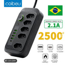 Extensão Elétrica USB Fast Charge 110-220V